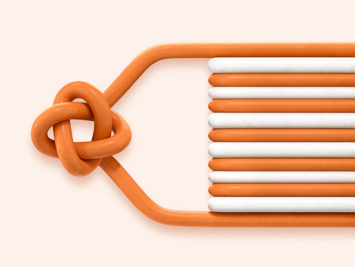 A knot of tangled web addresses straightening into clean ordered ones